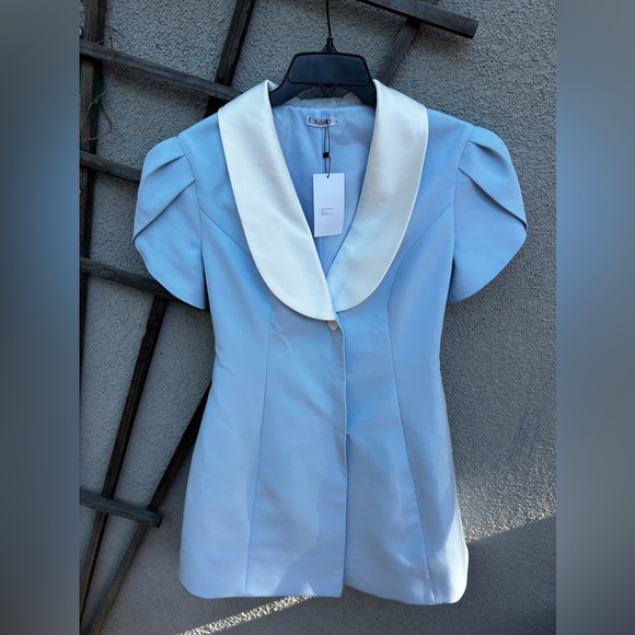 LIKLAB BABY BLUE MINI DRESS BLOGGER FAVORITE NEW WITH TAGS! - Picture 9 of 16